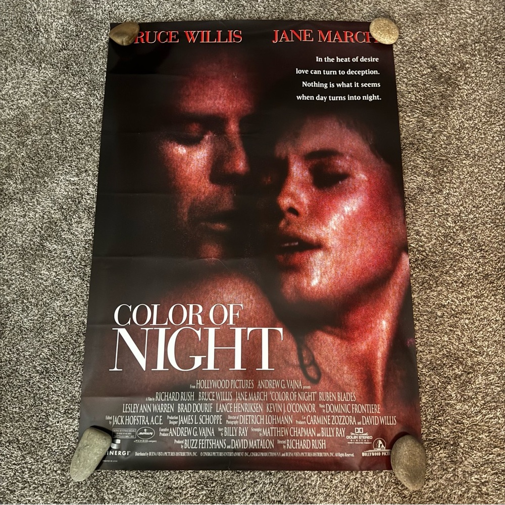 Color Of Night Double Sided Original 27 X 40 Theatrical Movie Poster